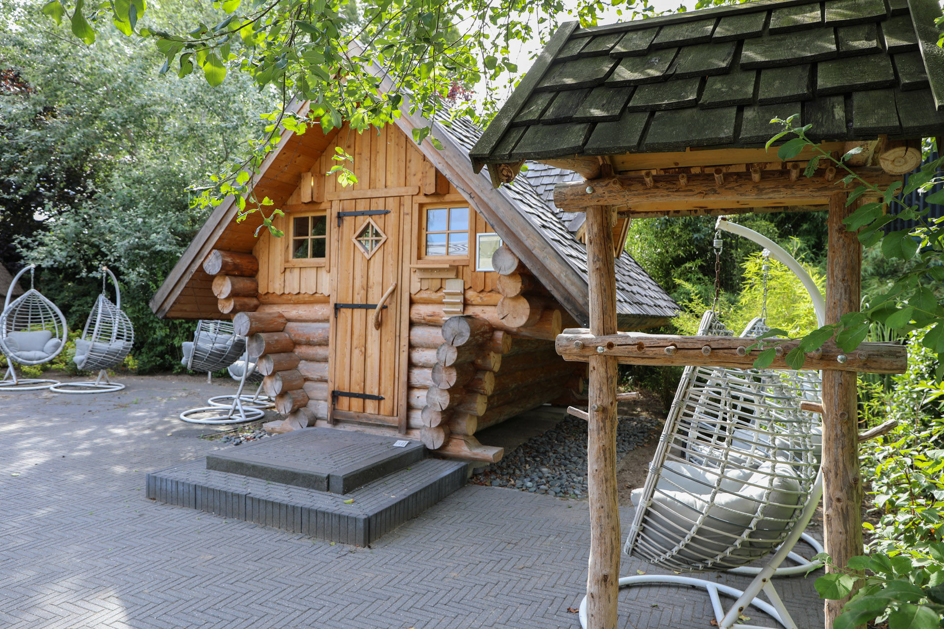 De terava sauna in de zomer